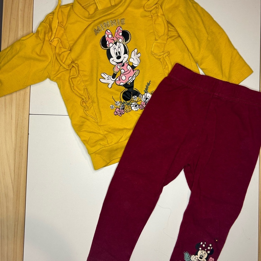 Disney Yellow Minnie Mouse Baby Top